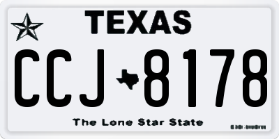 TX license plate CCJ8178