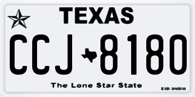 TX license plate CCJ8180