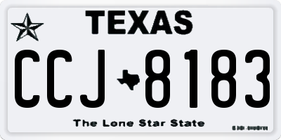 TX license plate CCJ8183
