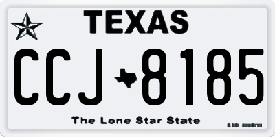 TX license plate CCJ8185
