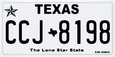 TX license plate CCJ8198