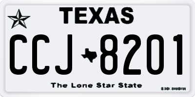 TX license plate CCJ8201