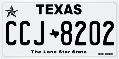 TX license plate CCJ8202