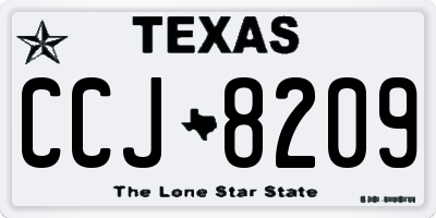 TX license plate CCJ8209