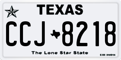 TX license plate CCJ8218