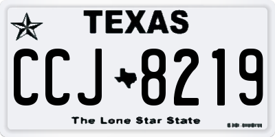 TX license plate CCJ8219