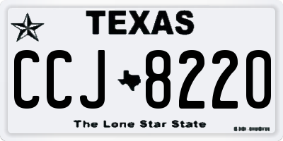 TX license plate CCJ8220