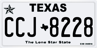 TX license plate CCJ8228