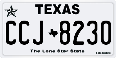 TX license plate CCJ8230