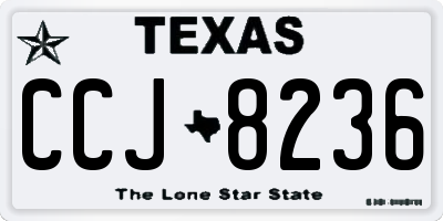 TX license plate CCJ8236