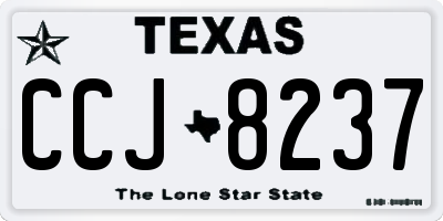 TX license plate CCJ8237