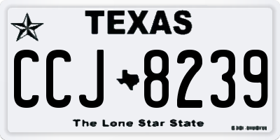 TX license plate CCJ8239