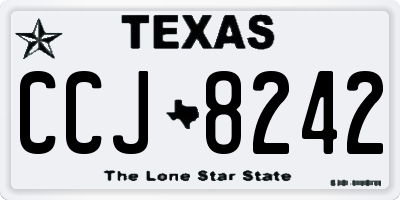 TX license plate CCJ8242