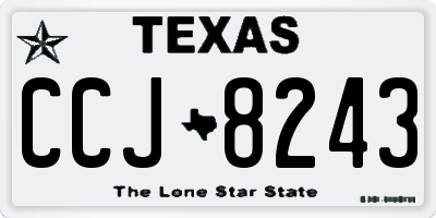 TX license plate CCJ8243