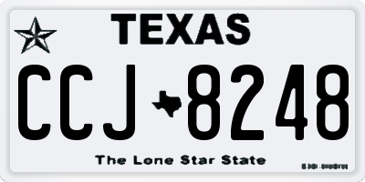 TX license plate CCJ8248