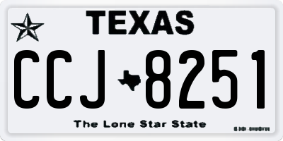 TX license plate CCJ8251