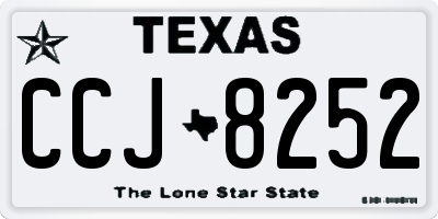 TX license plate CCJ8252
