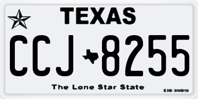 TX license plate CCJ8255
