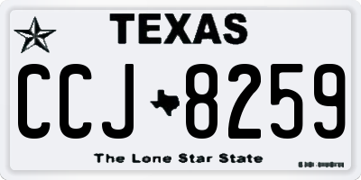 TX license plate CCJ8259