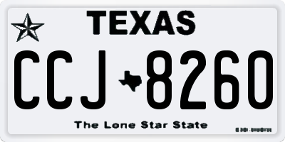 TX license plate CCJ8260