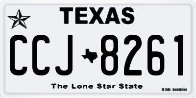 TX license plate CCJ8261