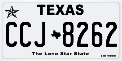 TX license plate CCJ8262
