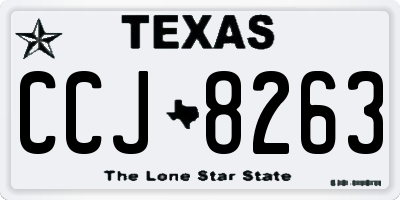 TX license plate CCJ8263