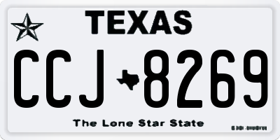 TX license plate CCJ8269