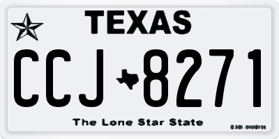 TX license plate CCJ8271