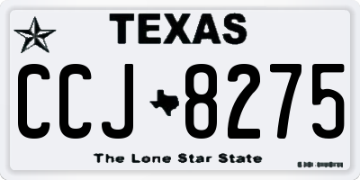TX license plate CCJ8275