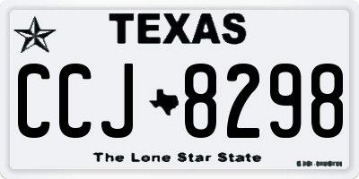 TX license plate CCJ8298