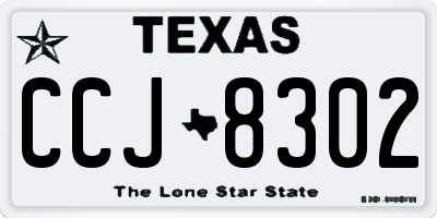 TX license plate CCJ8302