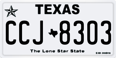 TX license plate CCJ8303