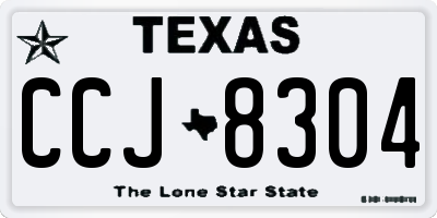 TX license plate CCJ8304