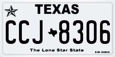 TX license plate CCJ8306