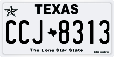 TX license plate CCJ8313