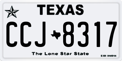 TX license plate CCJ8317