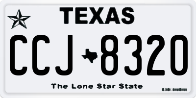 TX license plate CCJ8320