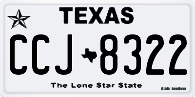 TX license plate CCJ8322