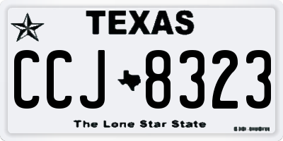 TX license plate CCJ8323