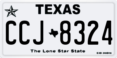 TX license plate CCJ8324