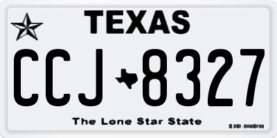 TX license plate CCJ8327