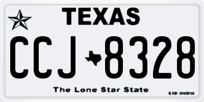 TX license plate CCJ8328