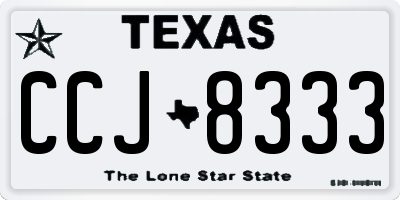 TX license plate CCJ8333