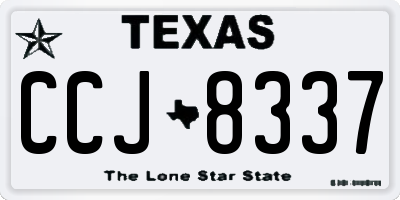 TX license plate CCJ8337