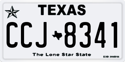 TX license plate CCJ8341