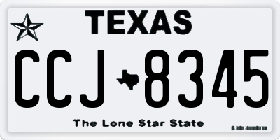TX license plate CCJ8345
