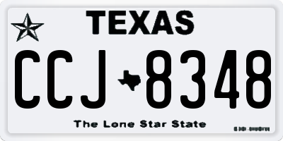 TX license plate CCJ8348
