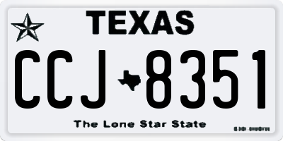TX license plate CCJ8351