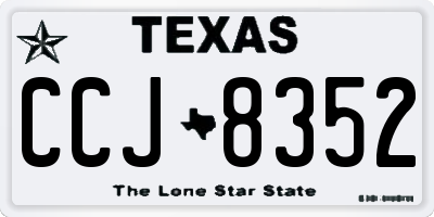 TX license plate CCJ8352